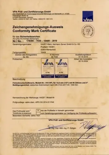 Umschaltknarre HAZET 916HPL Bild Umschaltknarre HAZET 916HPL