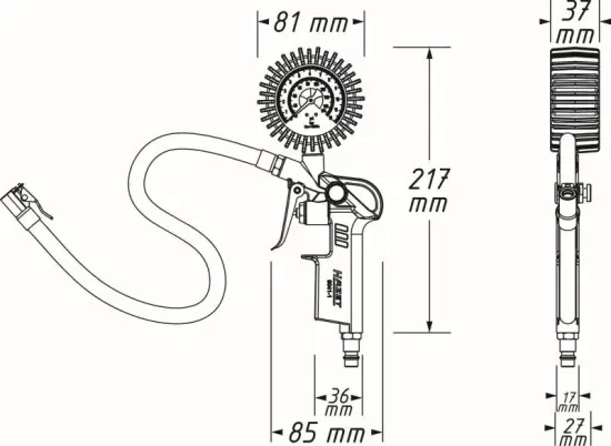 Druckluftreifenprüfer/-füller HAZET 9041-1 Bild Druckluftreifenprüfer/-füller HAZET 9041-1