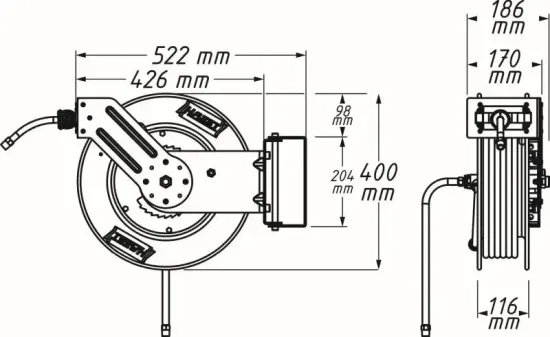 Schlauchaufroller HAZET 9040OS-10 Bild Schlauchaufroller HAZET 9040OS-10