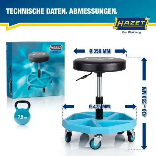 Werkstatthocker HAZET 195N-4 Bild Werkstatthocker HAZET 195N-4
