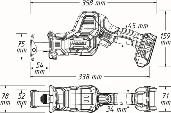 Säbelsäge (Akku) HAZET 9534-10 Bild Säbelsäge (Akku) HAZET 9534-10