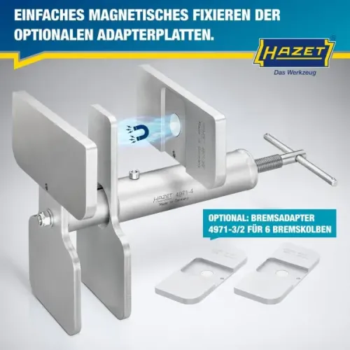Dreh-/Rückstellwerkzeugsatz, Bremssattelkolben HAZET 4971-4 Bild Dreh-/Rückstellwerkzeugsatz, Bremssattelkolben HAZET 4971-4