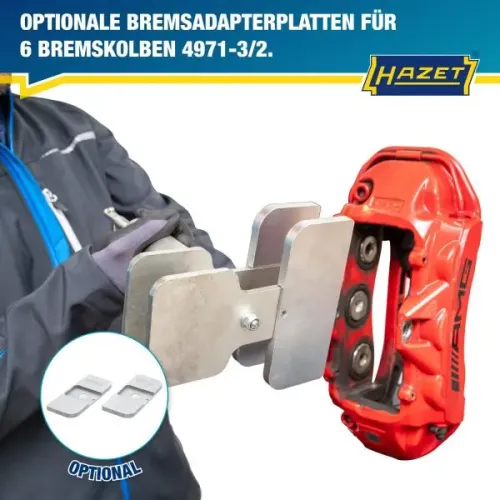 Dreh-/Rückstellwerkzeugsatz, Bremssattelkolben HAZET 4971-4 Bild Dreh-/Rückstellwerkzeugsatz, Bremssattelkolben HAZET 4971-4