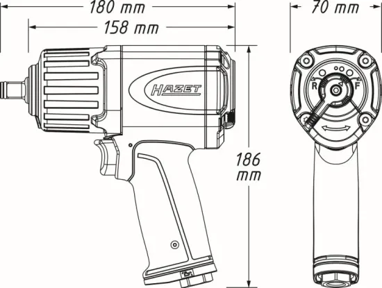 Schlagschrauber (Druckluft) HAZET 9012ECO Bild Schlagschrauber (Druckluft) HAZET 9012ECO