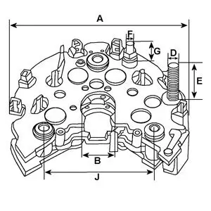 Gleichrichter, Generator 14 V HC-Cargo 332257 Bild Gleichrichter, Generator 14 V HC-Cargo 332257