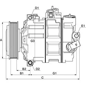 Kompressor, Klimaanlage 12 V HC-Cargo 240981 Bild Kompressor, Klimaanlage 12 V HC-Cargo 240981