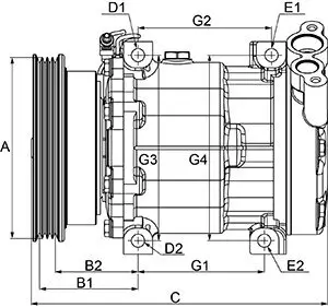 Kompressor, Klimaanlage 12 V HC-Cargo 241634 Bild Kompressor, Klimaanlage 12 V HC-Cargo 241634