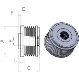 Riemenscheibe, Generator HC-Cargo F032337680