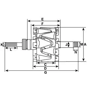 Läufer, Generator 14 V HC-Cargo 136674 Bild Läufer, Generator 14 V HC-Cargo 136674