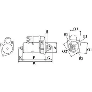 Starter 12 V 2,3 kW HC-Cargo 114304 Bild Starter 12 V 2,3 kW HC-Cargo 114304