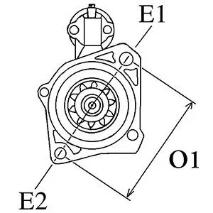 Starter 12 V 1,0 kW HC-Cargo 115377 Bild Starter 12 V 1,0 kW HC-Cargo 115377