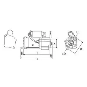 Starter 12 V 2,0 kW HC-Cargo 114232 Bild Starter 12 V 2,0 kW HC-Cargo 114232