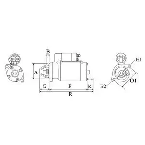 Starter 12 V 0,9 kW HC-Cargo 114443 Bild Starter 12 V 0,9 kW HC-Cargo 114443