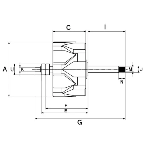 Läufer, Generator 14 V HC-Cargo F 032 131 948 Bild Läufer, Generator 14 V HC-Cargo F 032 131 948