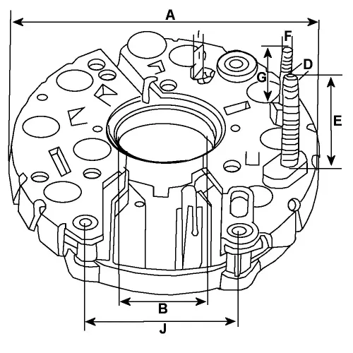 Gleichrichter, Generator HC-Cargo F 032 134 002 Bild Gleichrichter, Generator HC-Cargo F 032 134 002