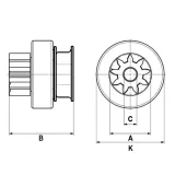 Freilaufgetriebe, Starter HC-Cargo F 032 137 643