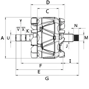 Starter 12 V 2,0 kW HC-Cargo F032115311 Bild Starter 12 V 2,0 kW HC-Cargo F032115311