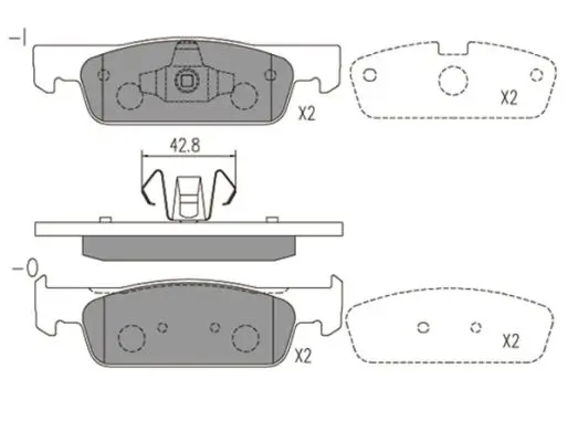 Bremsbelagsatz, Scheibenbremse Vorderachse FI.BA FBP4177 Bild Bremsbelagsatz, Scheibenbremse Vorderachse FI.BA FBP4177