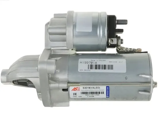 Starter 12 V 1,1 kW AS-PL S3018(VALEO) Bild Starter 12 V 1,1 kW AS-PL S3018(VALEO)