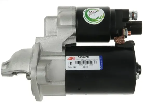 Starter 12 V 1,1 kW AS-PL S0884PR Bild Starter 12 V 1,1 kW AS-PL S0884PR
