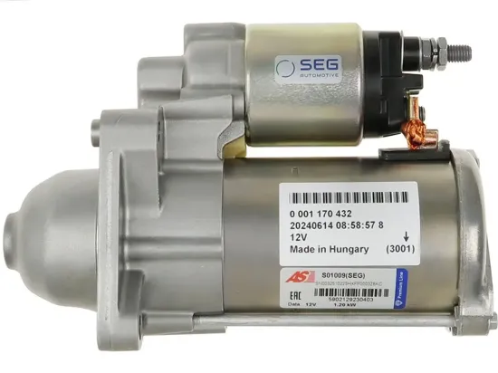 Starter 12 V 1,2 kW AS-PL S01009(SEG) Bild Starter 12 V 1,2 kW AS-PL S01009(SEG)