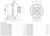 Generator 12 V AS-PL A0035(P-INA) Bild Generator 12 V AS-PL A0035(P-INA)