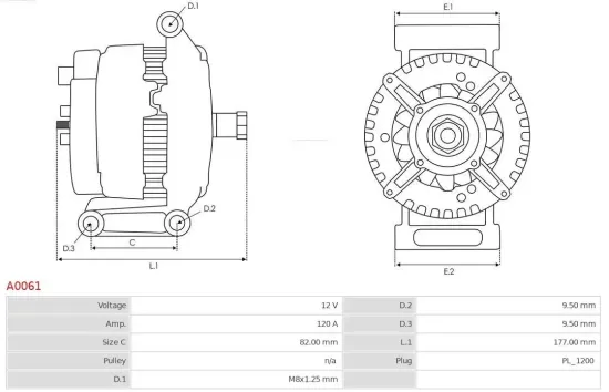 Generator 12 V AS-PL A0061 Bild Generator 12 V AS-PL A0061