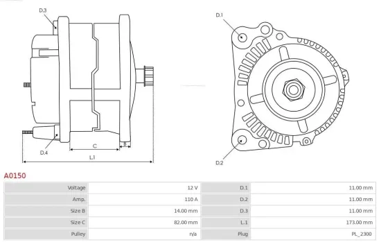 Generator 12 V AS-PL A0150 Bild Generator 12 V AS-PL A0150