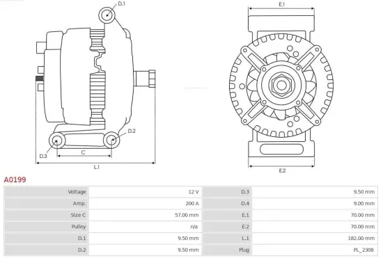 Generator 12 V AS-PL A0199 Bild Generator 12 V AS-PL A0199