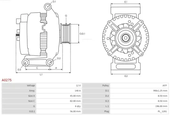 Generator 12 V AS-PL A0275 Bild Generator 12 V AS-PL A0275