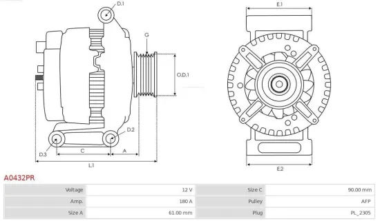 Generator 12 V AS-PL A6500S Bild Generator 12 V AS-PL A6500S