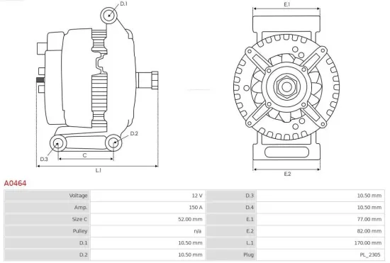 Generator 12 V AS-PL A0464 Bild Generator 12 V AS-PL A0464
