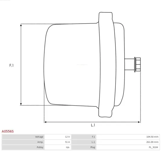 Generator 12 V AS-PL A0556S Bild Generator 12 V AS-PL A0556S