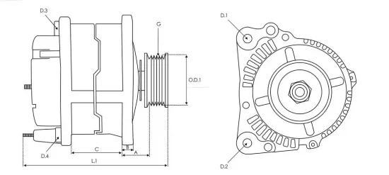 Generator 12 V AS-PL A0594(SEG) Bild Generator 12 V AS-PL A0594(SEG)