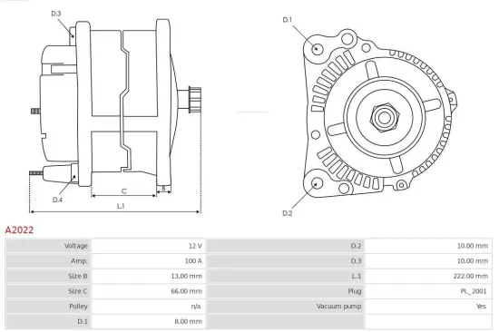 Generator 12 V AS-PL A2022 Bild Generator 12 V AS-PL A2022