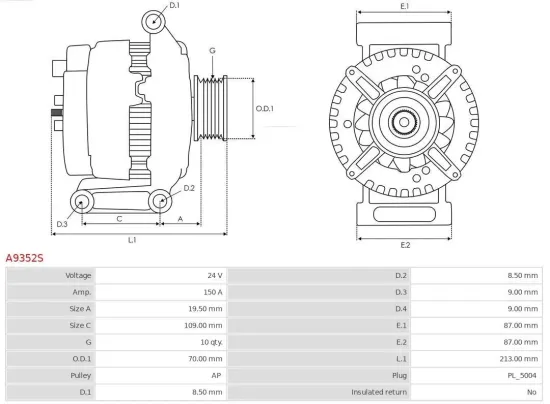 Starter 12 V 1,2 kW AS-PL S3235S Bild Starter 12 V 1,2 kW AS-PL S3235S