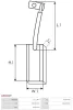 Kohlebürste, Generator 12 V AS-PL AB0004P Bild Kohlebürste, Generator 12 V AS-PL AB0004P