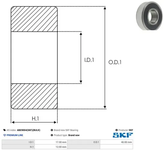 Lager AS-PL ABE9004(SKF)(BULK) Bild Lager AS-PL ABE9004(SKF)(BULK)