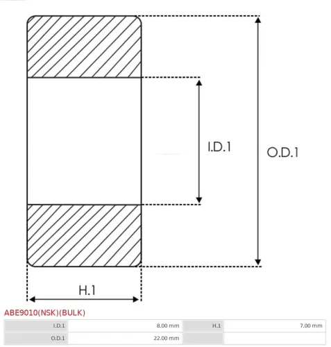 Lager AS-PL ABE9010(NSK)(BULK) Bild Lager AS-PL ABE9010(NSK)(BULK)