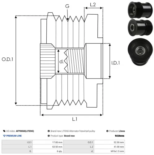 Generator 12 V AS-PL A2135S Bild Generator 12 V AS-PL A2135S