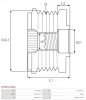 Generatorfreilauf AS-PL AFP6013(INA) Bild Generatorfreilauf AS-PL AFP6013(INA)