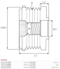 Generatorfreilauf AS-PL AFP6031 Bild Generatorfreilauf AS-PL AFP6031