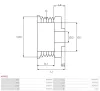 Riemenscheibe, Generator AS-PL AP0022 Bild Riemenscheibe, Generator AS-PL AP0022