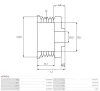 Riemenscheibe, Generator AS-PL AP3031S Bild Riemenscheibe, Generator AS-PL AP3031S