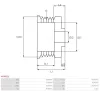 Riemenscheibe, Generator AS-PL AP3051S Bild Riemenscheibe, Generator AS-PL AP3051S