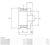 Riemenscheibe, Generator AS-PL AP3055S Bild Riemenscheibe, Generator AS-PL AP3055S