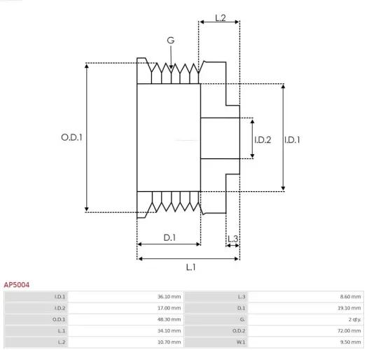 Generator 12 V AS-PL A3082(P-INA) Bild Generator 12 V AS-PL A3082(P-INA)