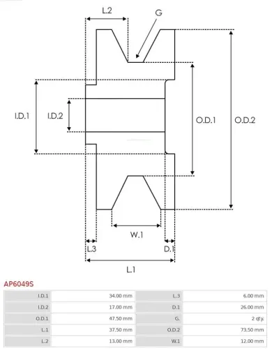 Starter 12 V 2,2 kW AS-PL S5083(MITSUBISHI) Bild Starter 12 V 2,2 kW AS-PL S5083(MITSUBISHI)