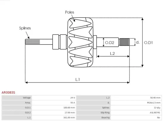 Starter 12 V 2,2 kW AS-PL S3109S Bild Starter 12 V 2,2 kW AS-PL S3109S