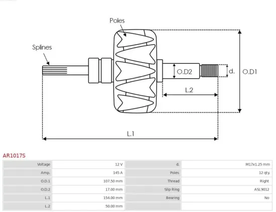 Generator 12 V AS-PL A3546S Bild Generator 12 V AS-PL A3546S